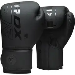 RDX - Guante de Boxeo F6 Negro-Negro 12oz