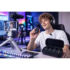 GENERICO - Kit 4 Micrófonos Lavalier Inalámbricos T90 Usb-c iPhone