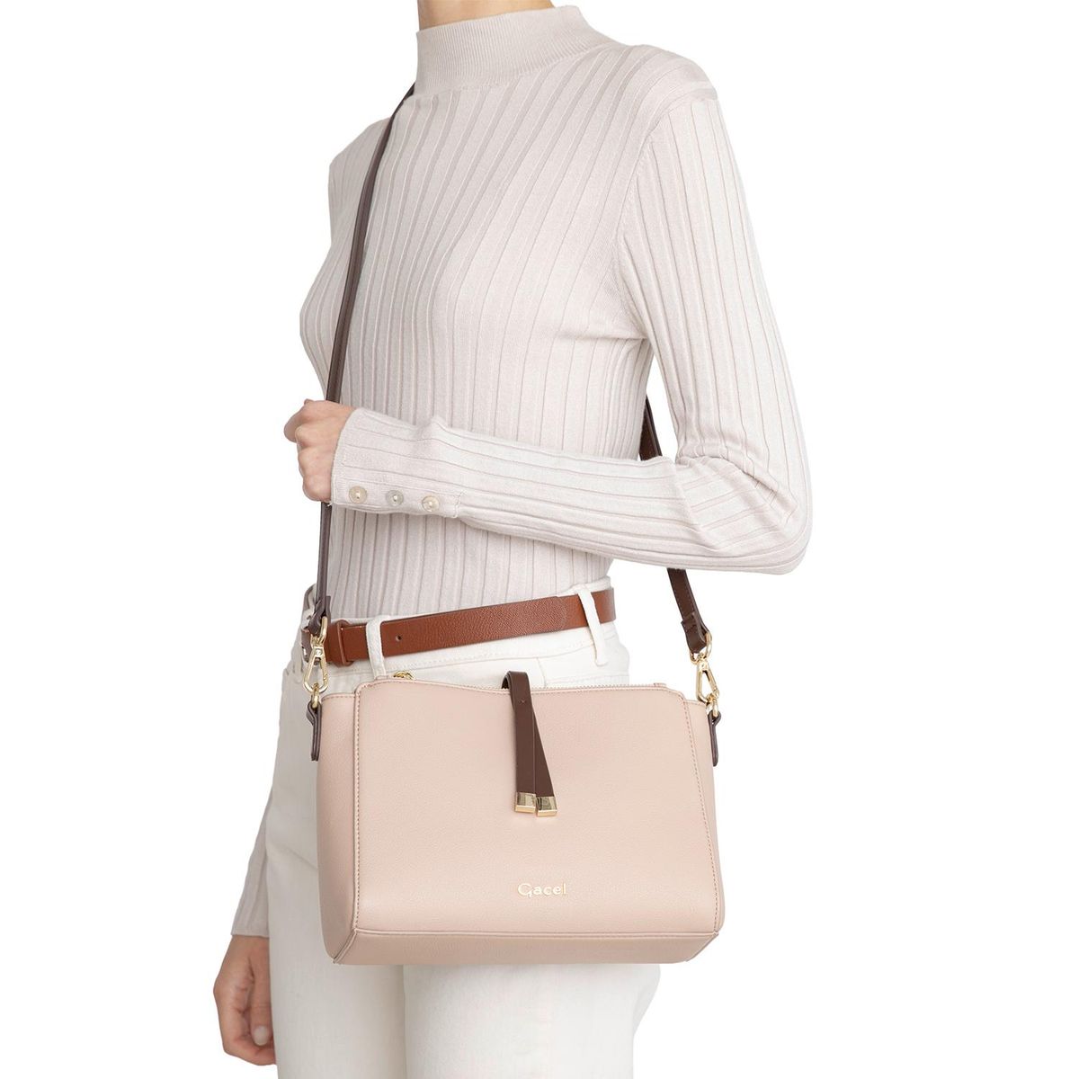 GACEL - Cartera - Bandolera Grande - Gacel - Off White