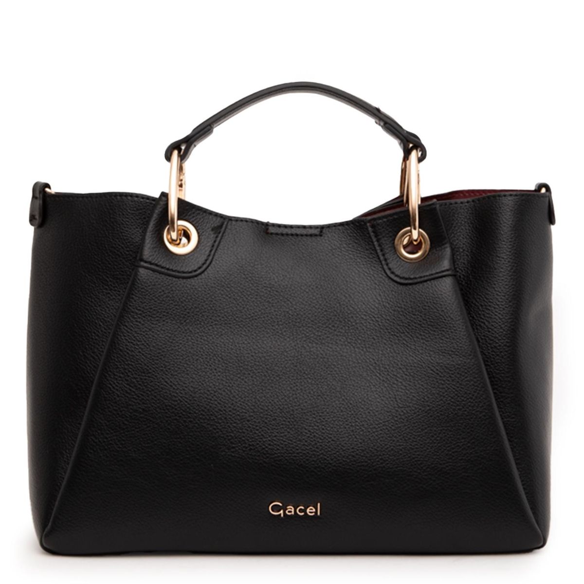 GACEL - Cartera - Dos Asas Mediana - Gacel - Negro