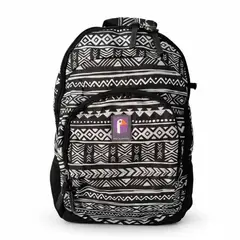 GENERICO - MOCHILA MOOSE DI COMO ETNICO NEGRO GRIS PLATA