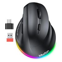 Mouse Inalambrico + BT Ergonomico Recargable BTM010R Negro