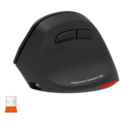 Imagen 2 del producto Mouse Inalambrico + BT Ergonomico Recargable BTM010R Negro