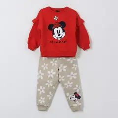 DISNEY - Conjunto Buzo Niña Vuelos Minnie Rojo