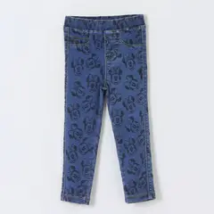 DISNEY - Calza Niña Full Print Minnie Mouse Azul Oscuro