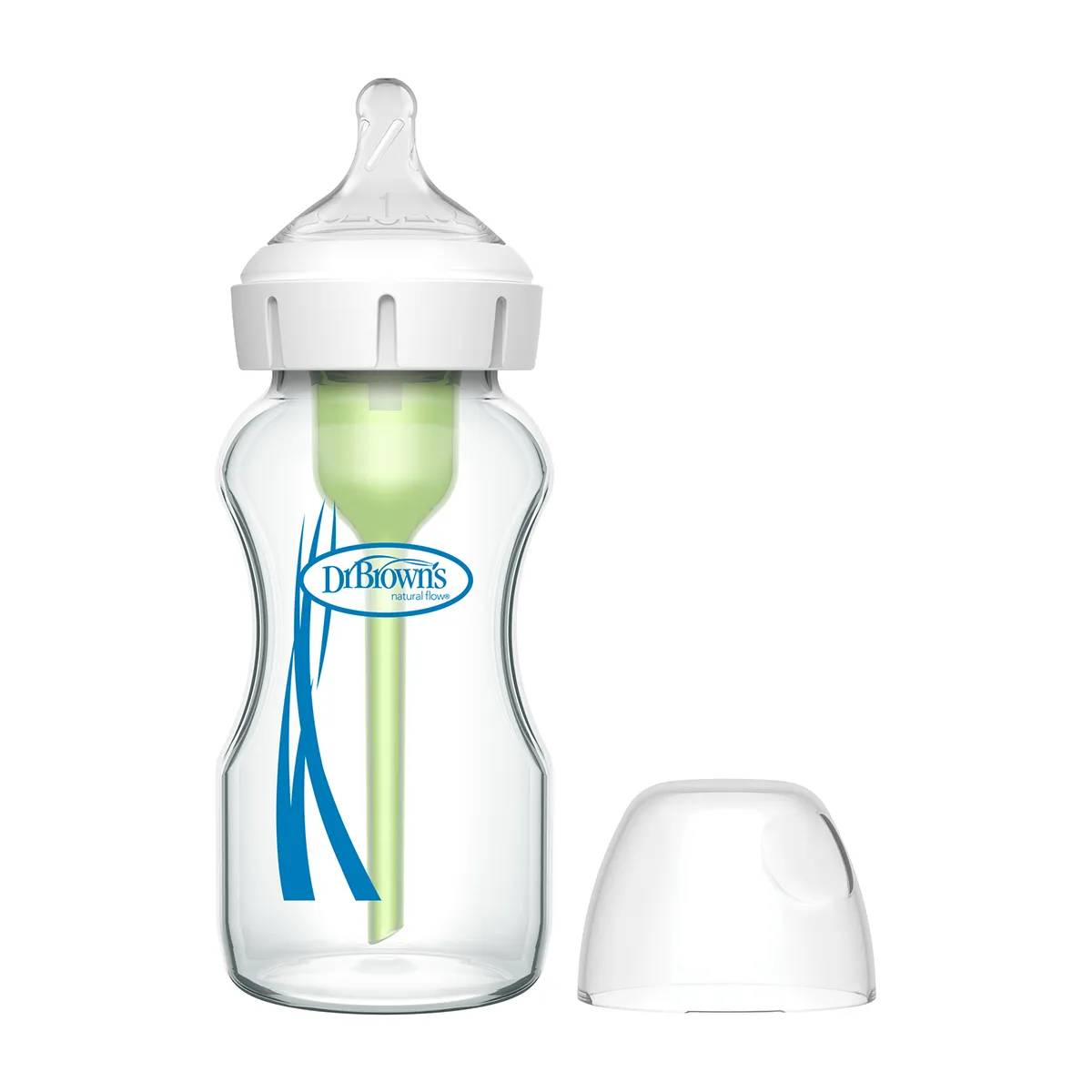 DR BROWN'S - Mamadera De Vidrio Dr Brown´s Anticólicos Boca Ancha 270ml