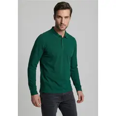 FEROUCH - Poleras Basica Ml Pique Green