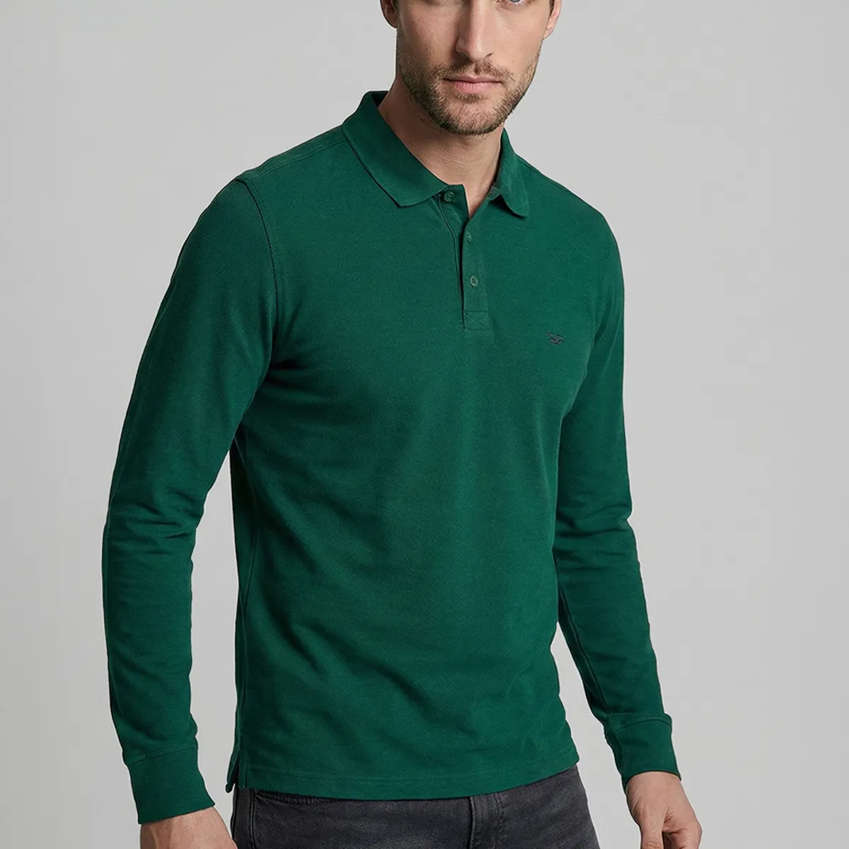 FEROUCH - Poleras Basica Ml Pique Green Ferouch