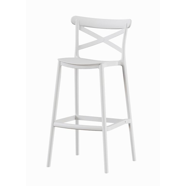 Piso Taburete Silla alta bar cocina Danessa 75cm Blanca ...
