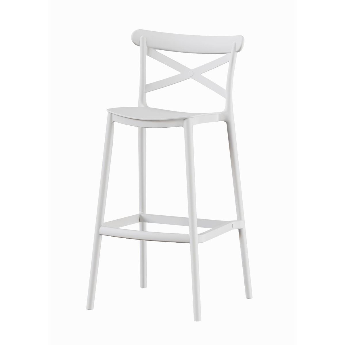 ESCANDINAVIA - Piso Taburete Silla alta bar cocina Danessa 75cm Blanca