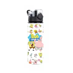 SM - Botella de Agua Bob Esponja 750 ml de Aluminio - Libre de BPA - Uso Diario