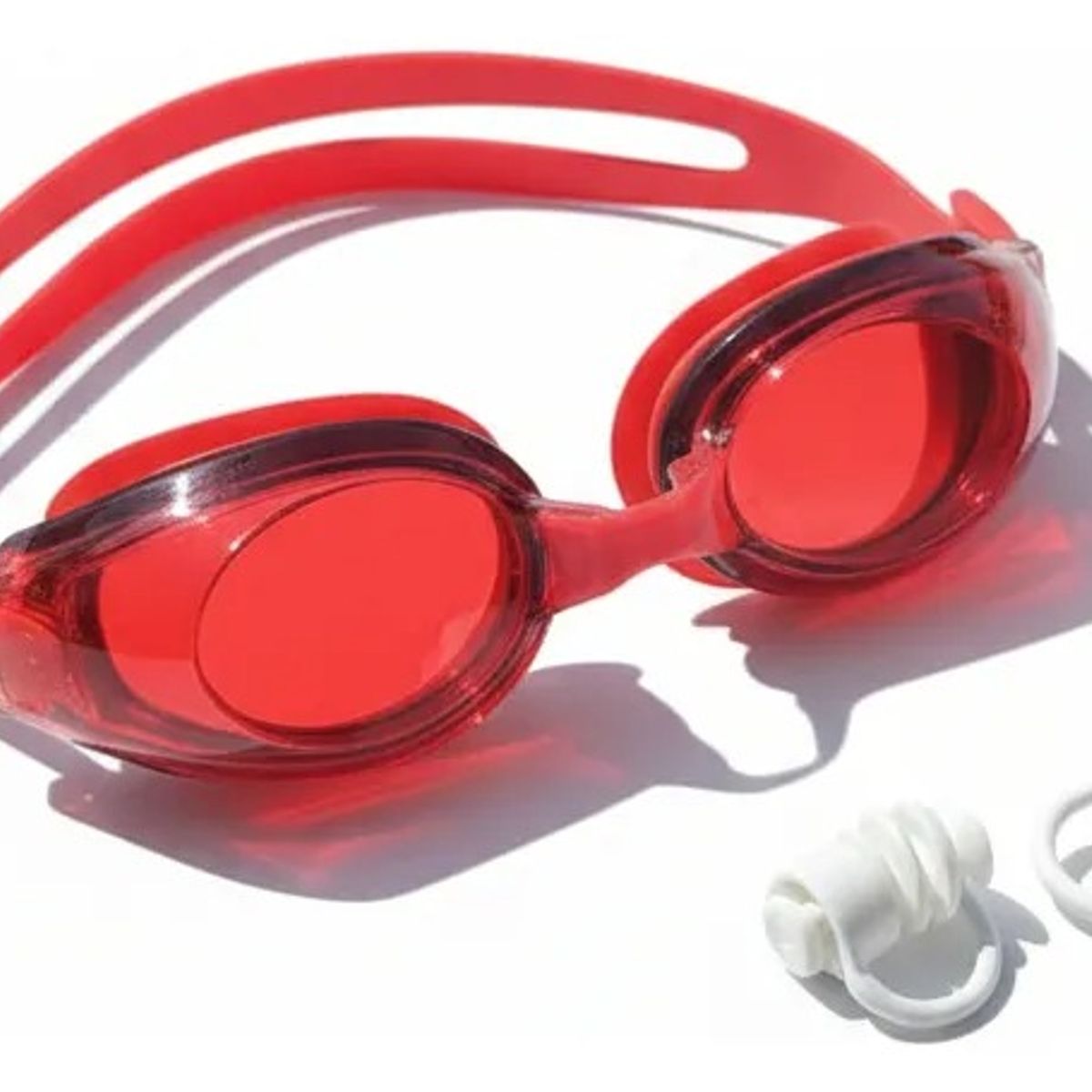 GENERICO - Lentes Natación Vitrineon Cl Niños Antiparras Uv Estuche Color Rojo