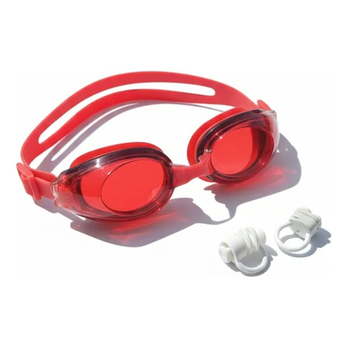 GENERICO - Lentes Natación Vitrineon Cl Niños Antiparras Uv Estuche Color Rojo