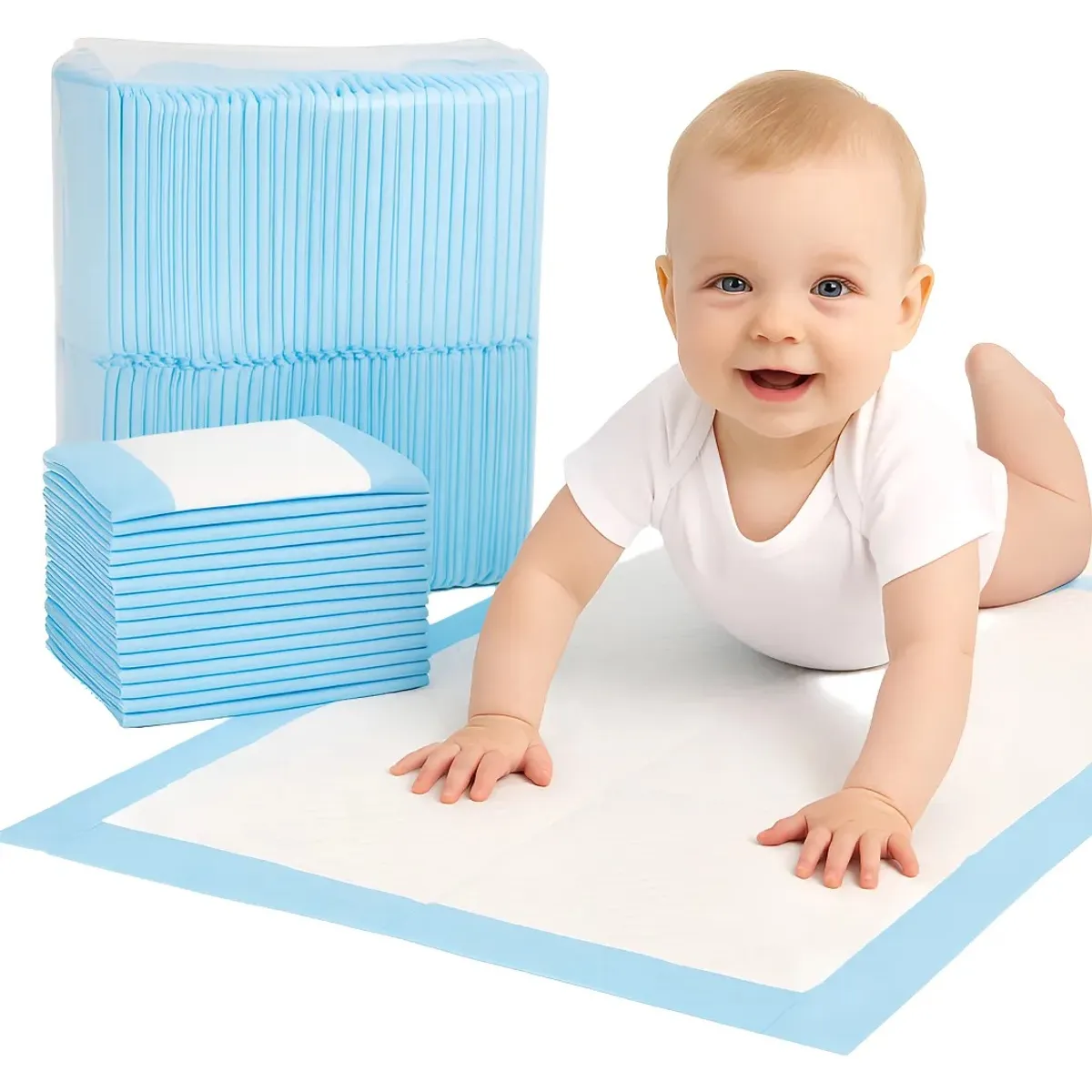 GENERICO - 30 Sabanillas Absorbentes Bebe Cambiador Cama Bebe 45x60