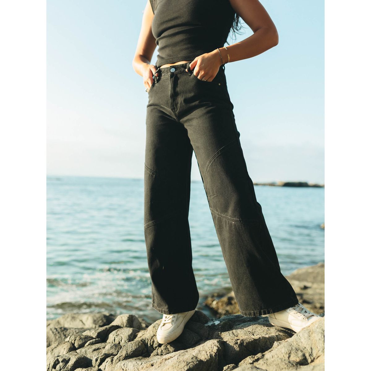 MAUI AND SONS - Pantalon Ocevi Negro Mujer Maui And Sons