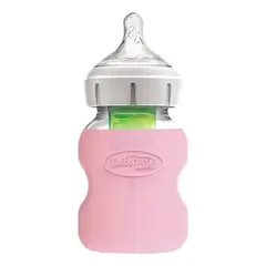 DR BROWN'S - Funda de Protección Mamadera De Vidrio Dr Brown´s 150ml Rosa