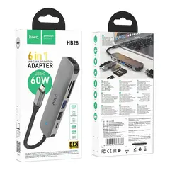 COMPUTECH - Adaptador Hub Usb-c 100w Hb28 Hdmi Usb 3.0 2.0 Sd/tf Tipo C