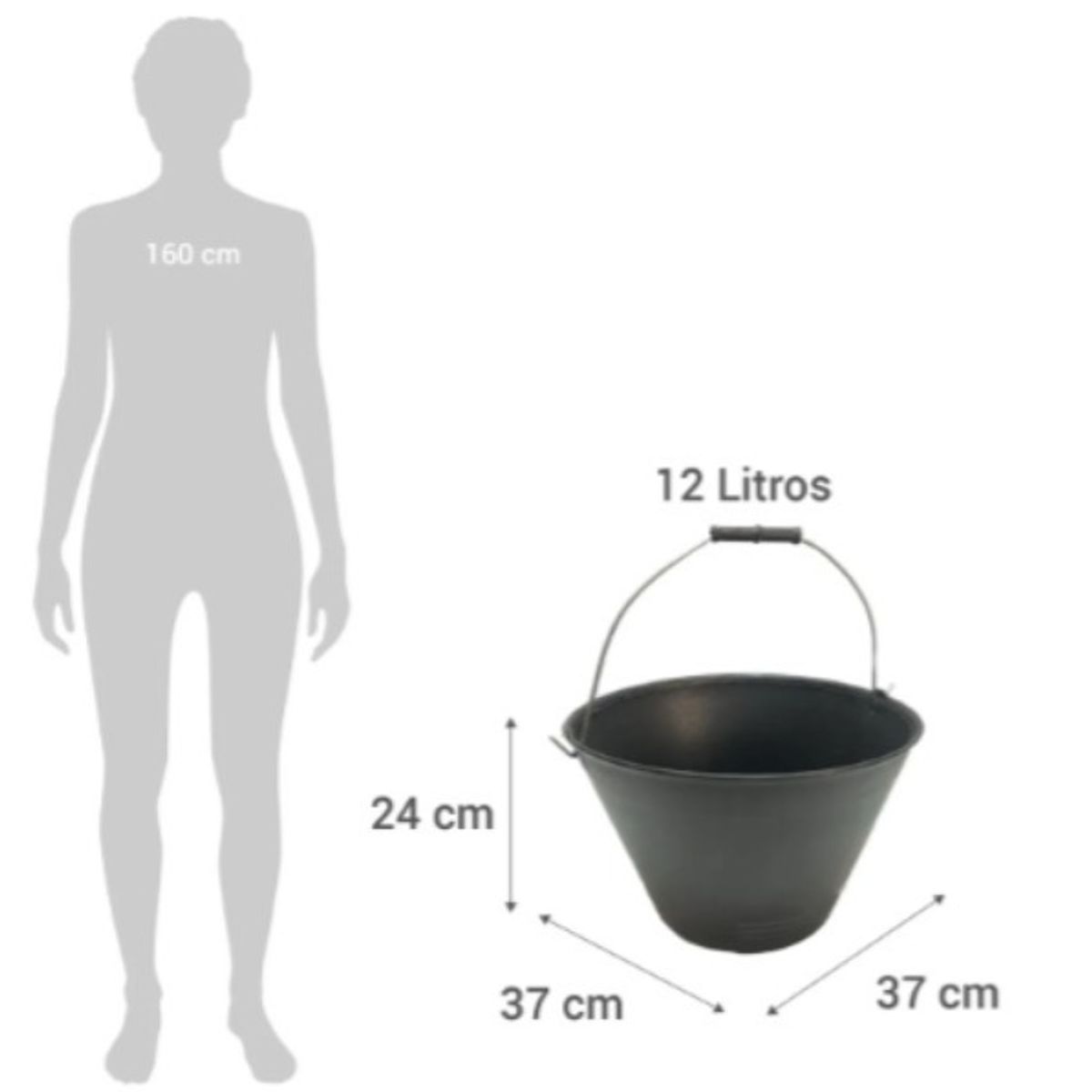 F3C - BALDE CONCRETERO PLASTICO OSCURO F3C