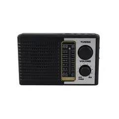 TECNOLAB - Radio Portátil solar AM FM SW 15W LED y USB TL636