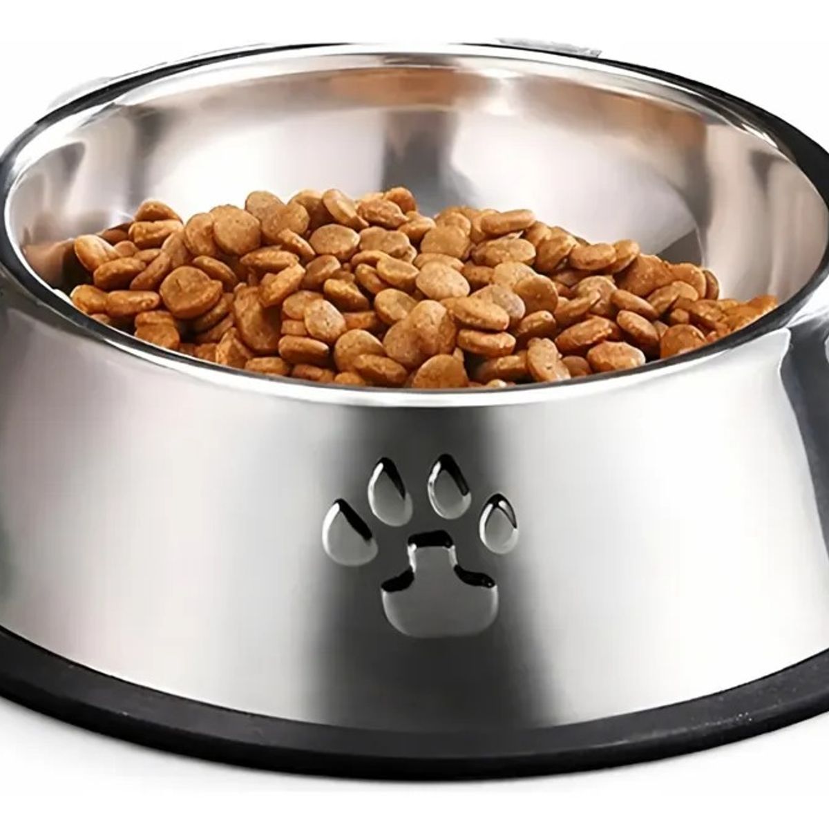 GENERICO - X2 Comedero Perro Platos Para Perros Gatos Mascotas 29cm Plateado