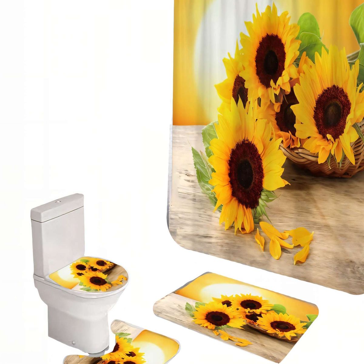 GENERICO - PACK PARA BAÑO DE 4 PIEZAS ESTAMPADAS  17