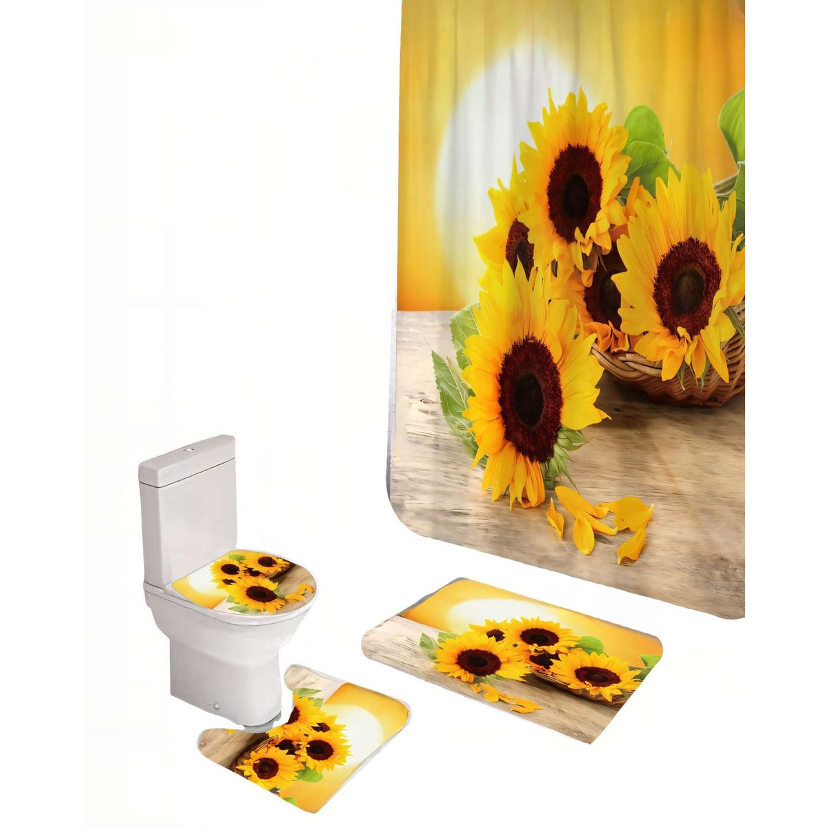 GENERICO - PACK PARA BAÑO DE 4 PIEZAS ESTAMPADAS  17
