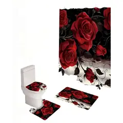 GENERICO - PACK PARA BAÑO DE 4 PIEZAS ESTAMPADAS 20