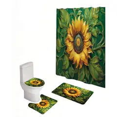 GENERICO - PACK PARA BAÑO DE 4 PIEZAS ESTAMPADAS 22