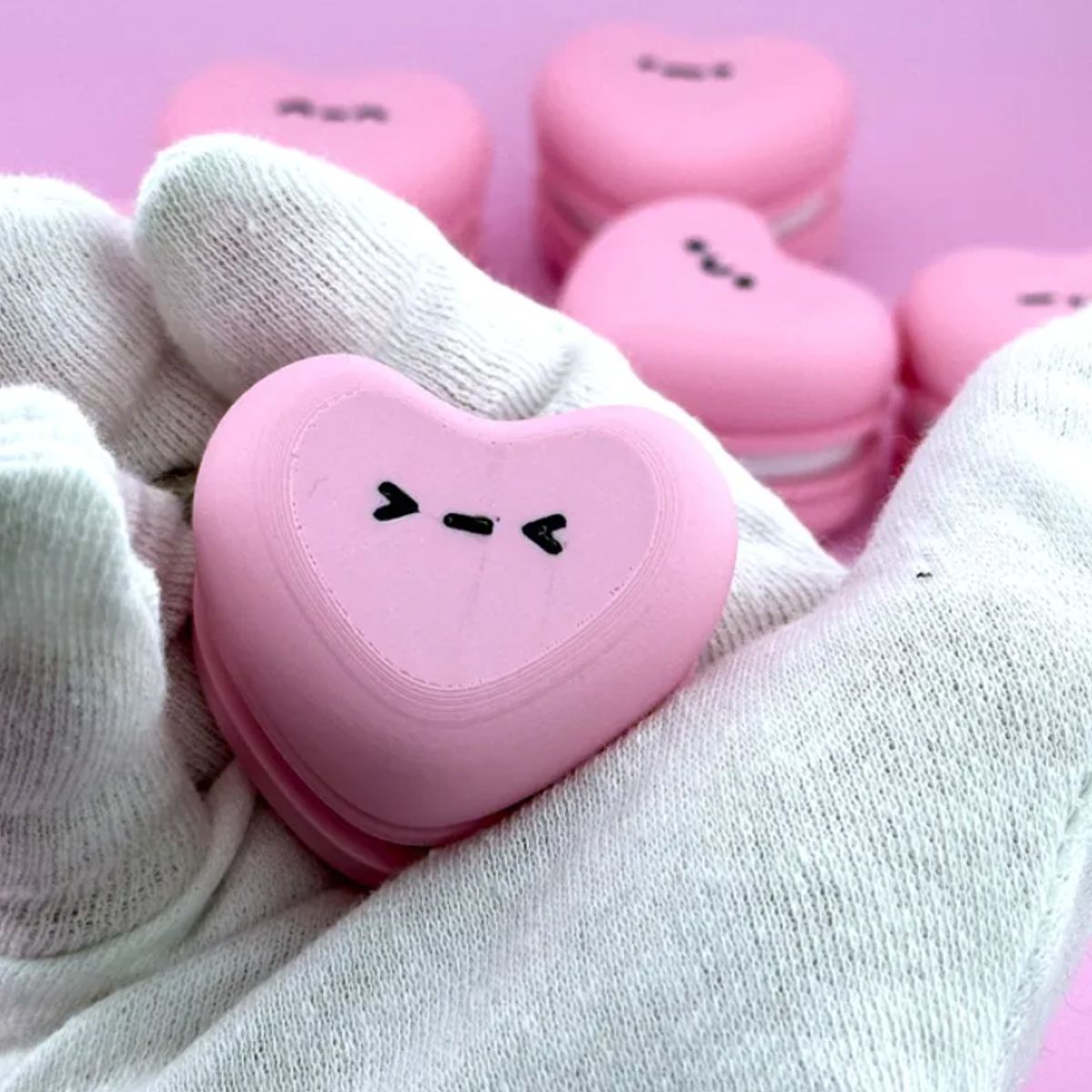 GENERICO - Figura Clicker forma macaron corazón