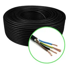 GENERICO - Cordón Eléctrico Veltrox Flexible 4x250mm2 10m Negro Sec Negro
