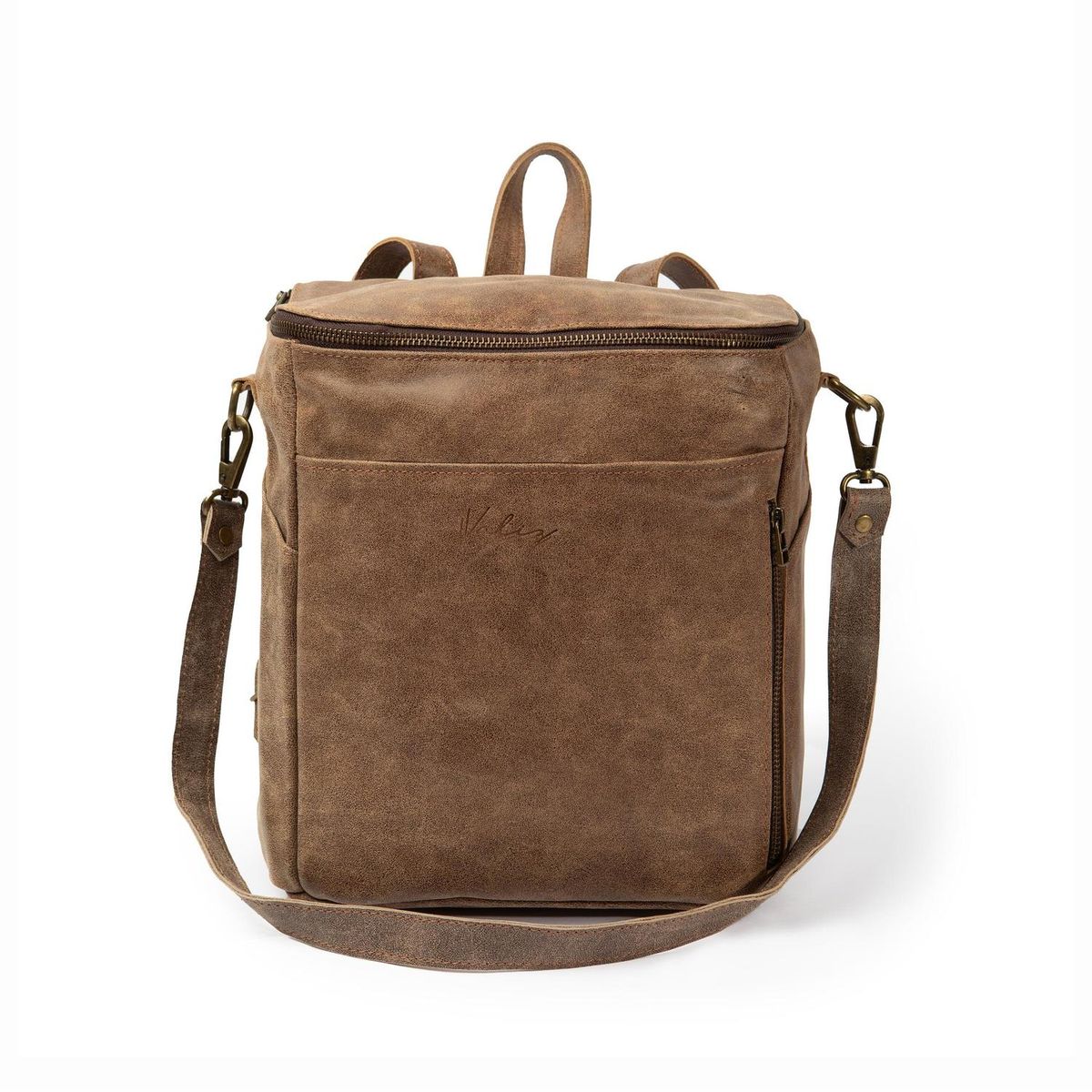 VALIZ - MOCHILA ALFORJA CHICA VALIZ - 100% CUERO