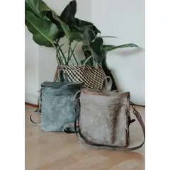 VALIZ - MOCHILA ALFORJA CHICA - 100% CUERO