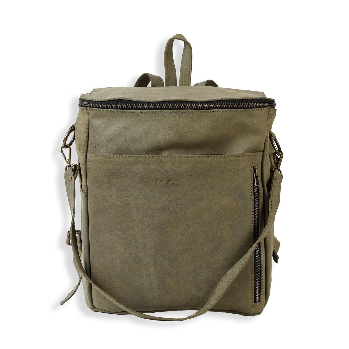 VALIZ - MOCHILA ALFORJA GRANDE VALIZ - 100% CUERO