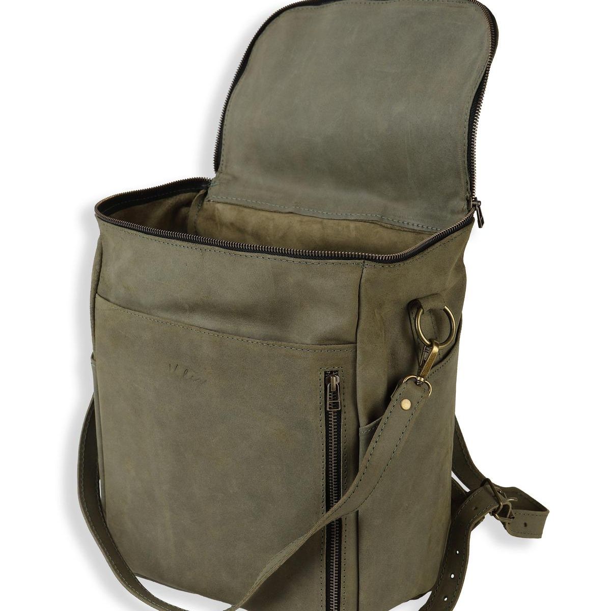 VALIZ - MOCHILA ALFORJA GRANDE VALIZ - 100% CUERO