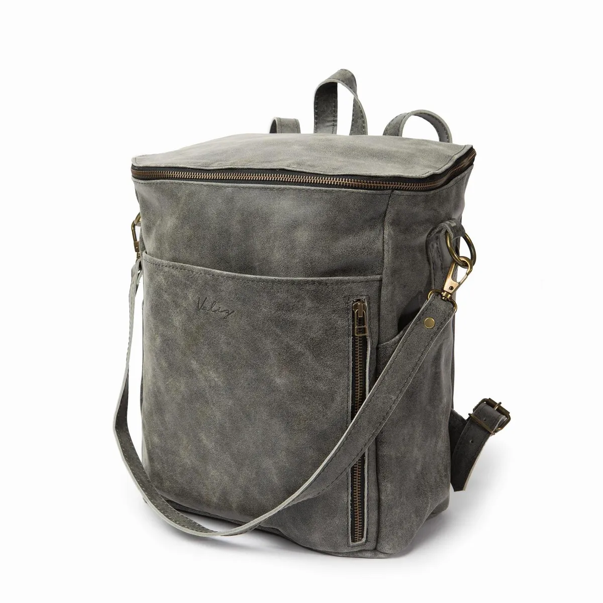 VALIZ - MOCHILA ALFORJA GRANDE VALIZ - 100% CUERO