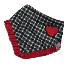 GENERICO - Bandana Cuadrille para perrita Edicion Mi único San Valentín Faralado Talla XS