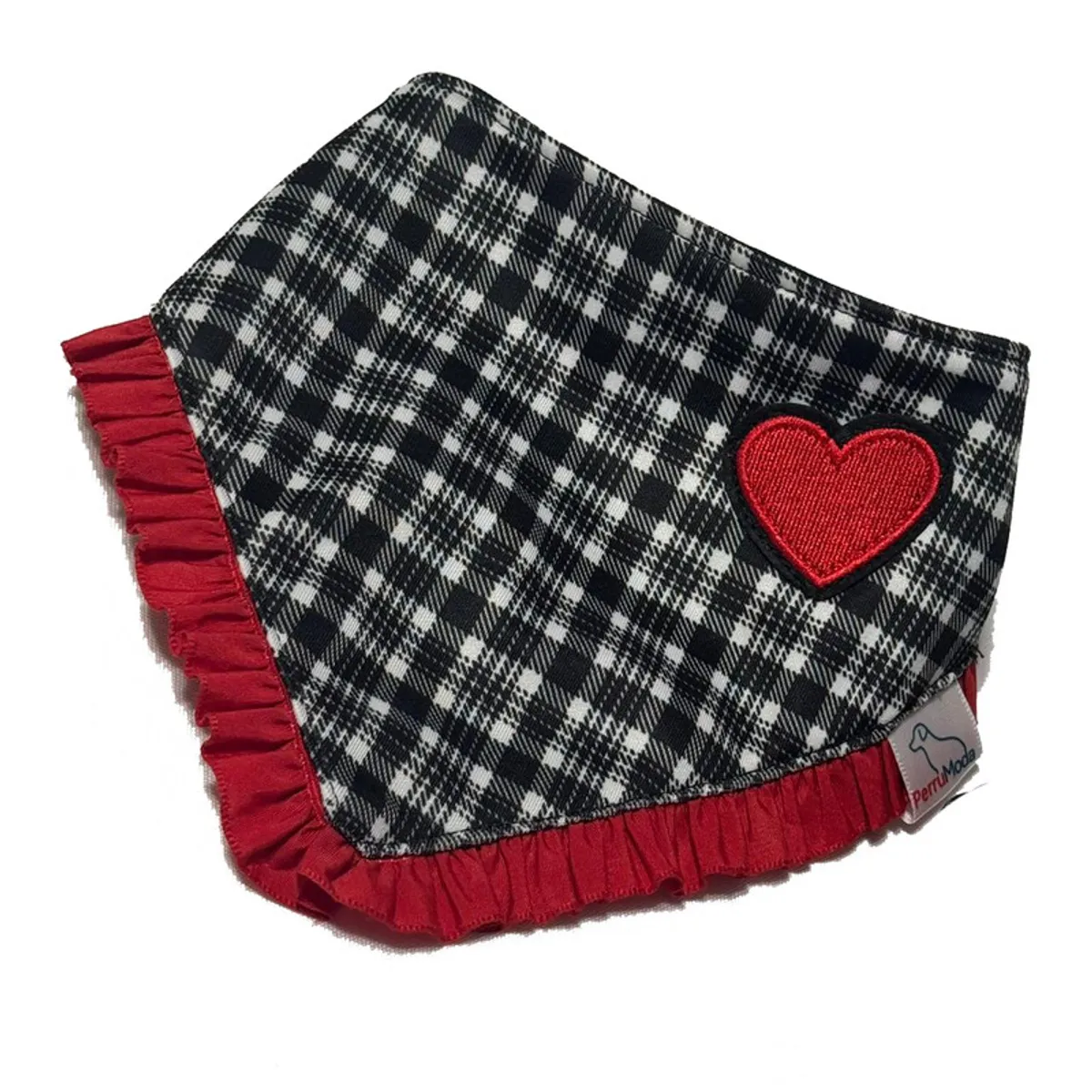 GENERICO - Bandana Cuadrille para perrita Edicion Mi único San Valentín Faralado  Talla L