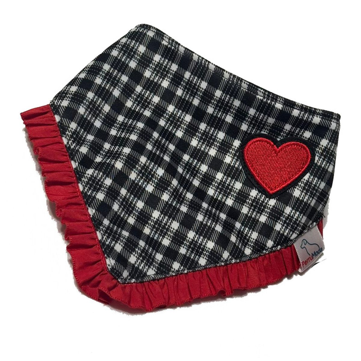 GENERICO - Bandana Cuadrille para perrita Edicion Mi único San Valentín Faralado  Talla L