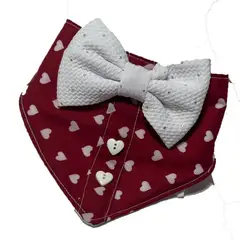 GENERICO - Bandana para perrito Edicion Mi único San Valentín Lazo Blanco Talla L