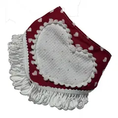 GENERICO - Bandana para perrita Edicion Mi único San Valentín Corazon Blanco Talla M