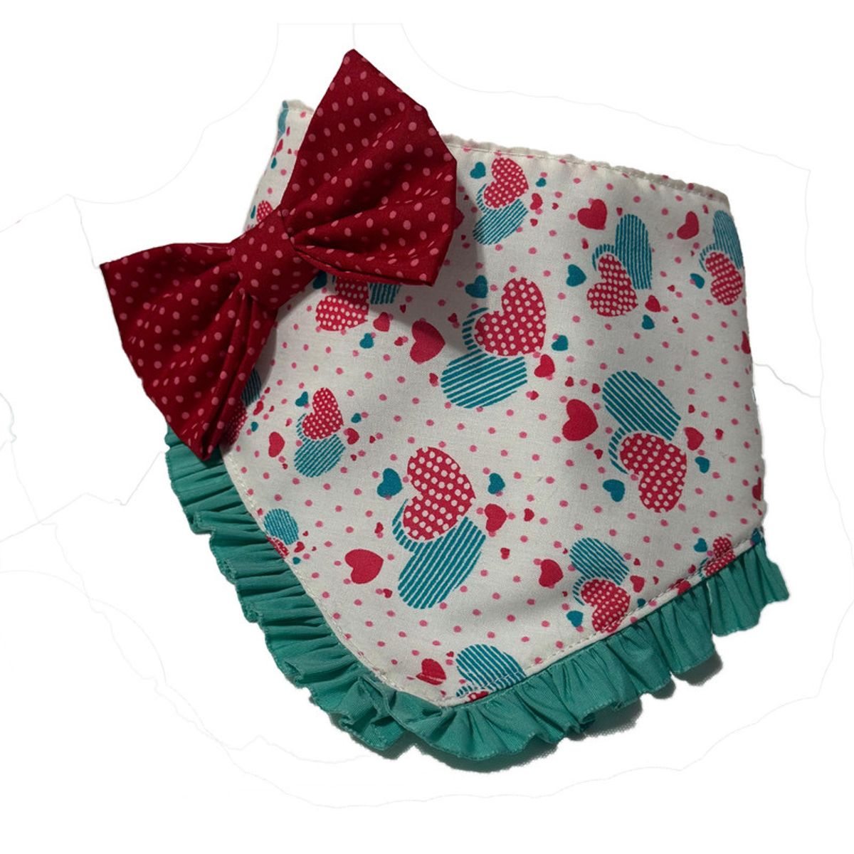 GENERICO - Bandana para perrita Edicion Mi único San Valentín turquesa Corbata  Talla S