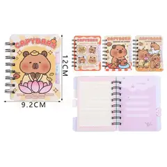 GENERICO - Libreta Pequeña Capibara – 9.2×12 cm, 80 Hojas Colores Surtidos