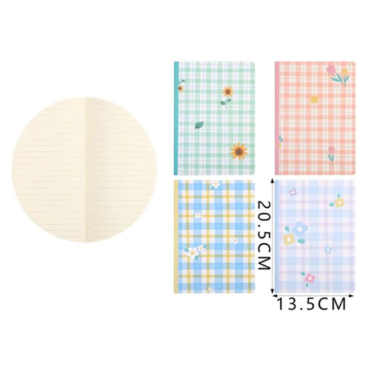 GENERICO - Libreta Esenciales Cosidos – 13.5×20.5 cm, 60 Hojas surtido