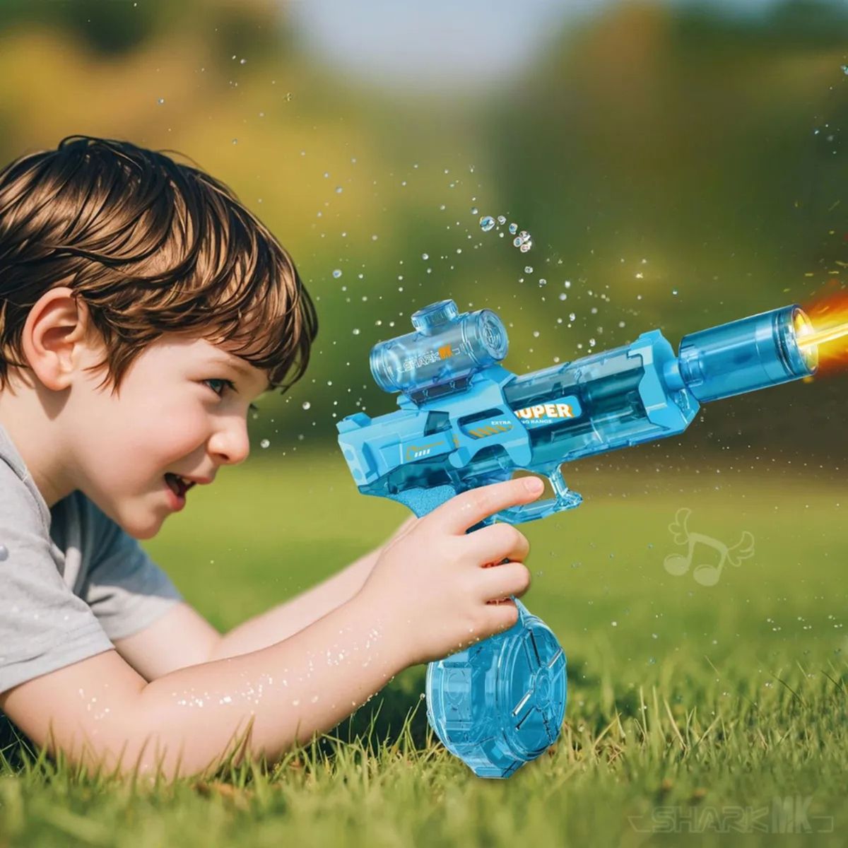 MOVI - PISTOLA DE AGUA ELECTRICA DISPARO CONTINUO CON LUZ