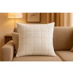 GENERICO - PACK DE 4 FUNDAS CON COJÍN DISEÑO TERCIOPELO ROMBO 45x45