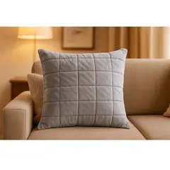 GENERICO - PACK DE 4 FUNDAS CON COJÍN DISEÑO TERCIOPELO ROMBO 45x45