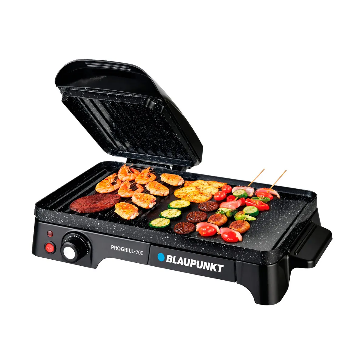 BLAUPUNKT - Parrilla Electrica 2 en 1 Blaupunkt Progrill 200 Ceramica 2200W