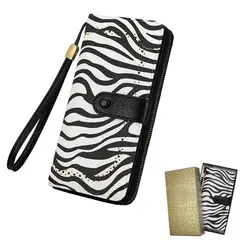 SLOWTON - Cartera De Mujer Rfid Bloqueo Billetero Doble Gran Capacidad