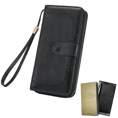 SLOWTON - Cartera De Mujer Rfid Bloqueo Billetero Doble Gran Capacidad
