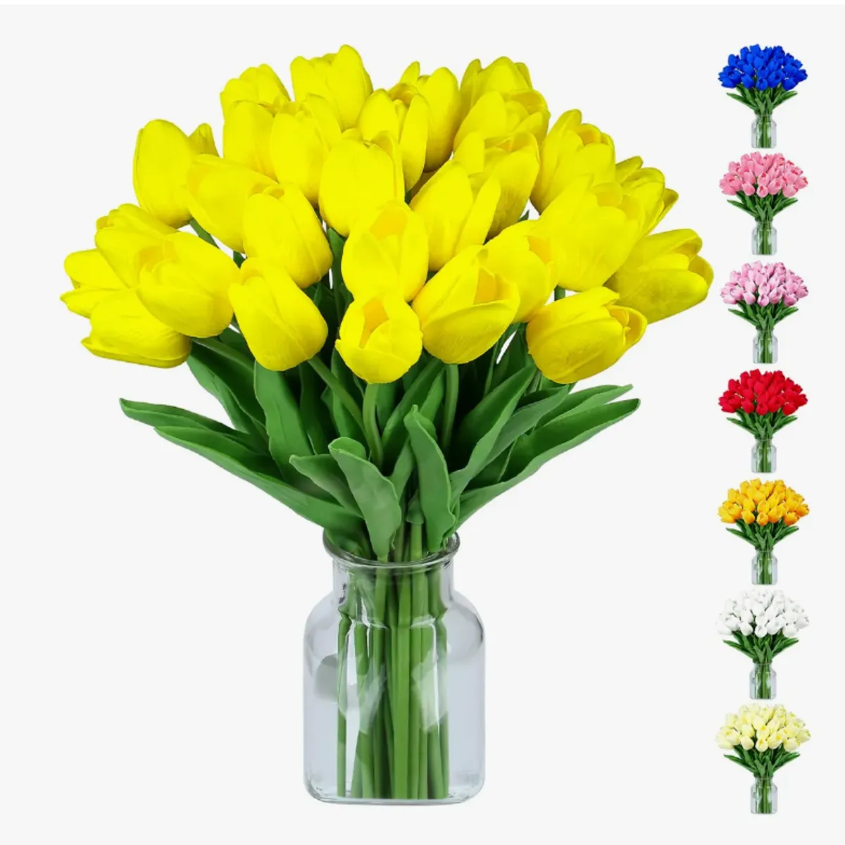 GENERICO - Ramos De 20 Tulipanes Artificiales Flor Decoración Tulipan